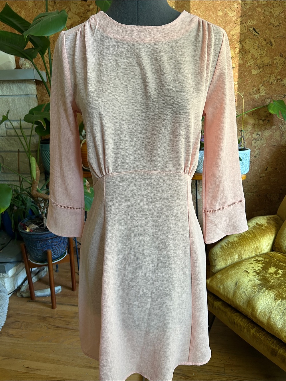 Divided Soft Pink Long-Sleeve Fit & Flare Dress